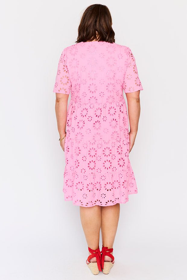 Jules Pink Dress – Pink knee length dress