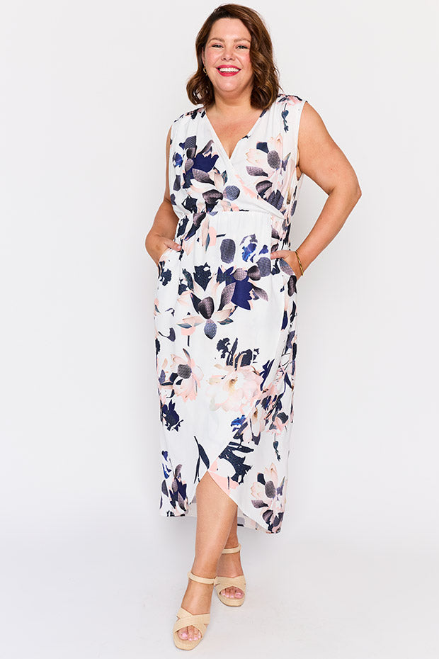 Hideaway Peach Party Dress – Peach midi dress