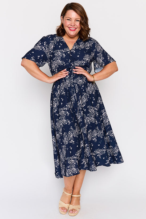 Marley Soft Clover Dress – Soft Clover midi dress