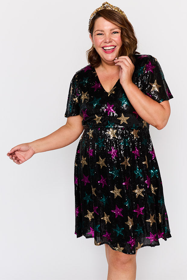 Angelica Star Sequin Dress – Star Sequin sequin dress