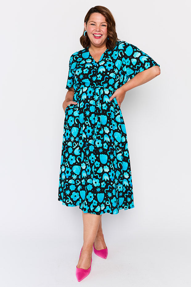 Michelle Stardust Florals Dress โ Stardust Florals midi dress