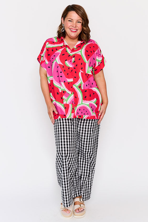 Belle Watermelon Stack Shirt – Watermelon Stack longline shirt