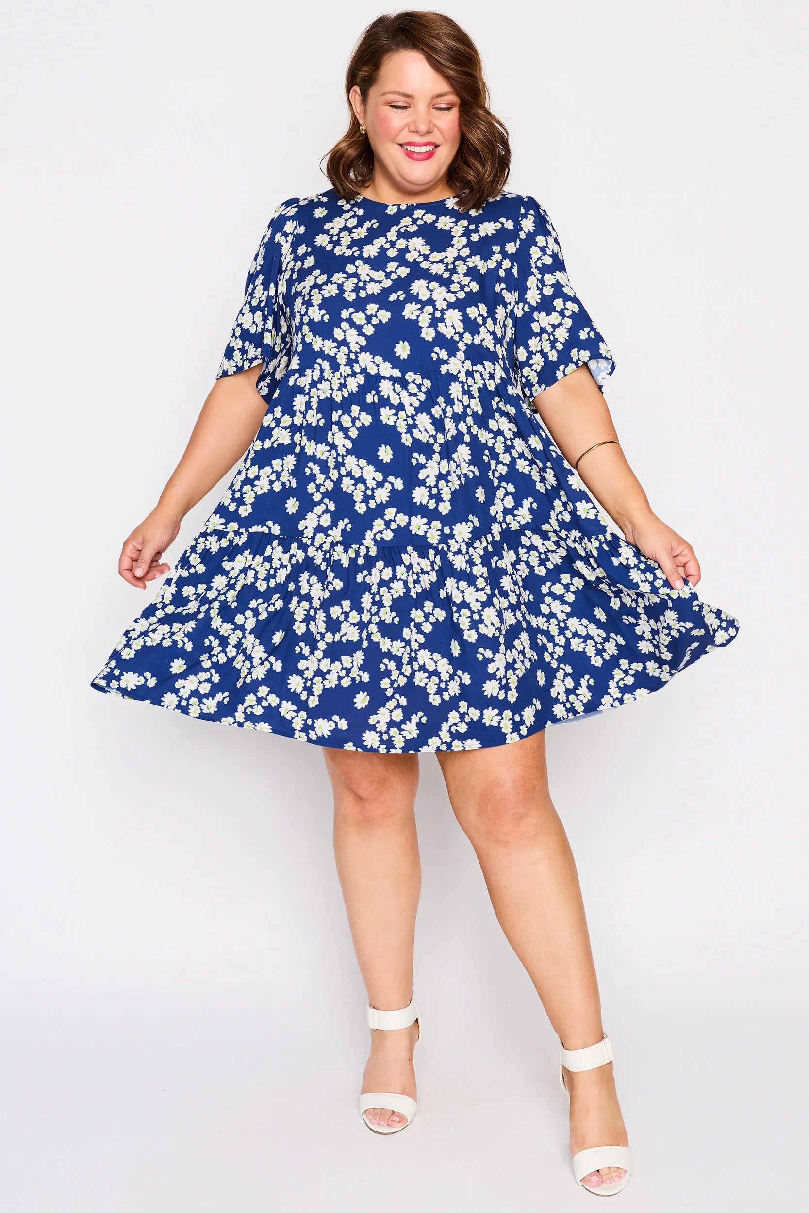 Izzie Blue Petal Whimsy Dress â Blue Petal Whimsy mini dress