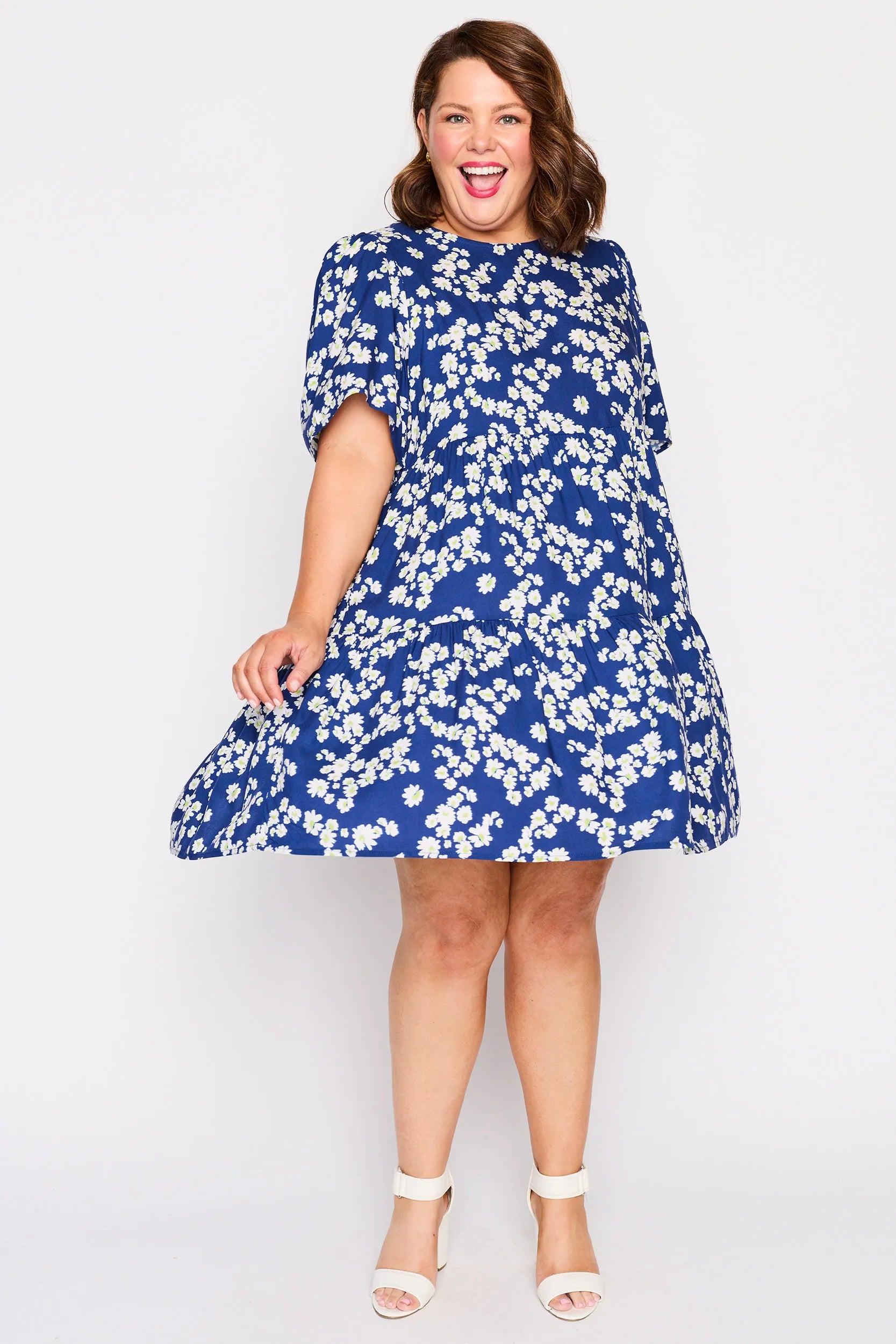 Izzie Blue Petal Whimsy Dress – Blue Petal Whimsy mini dress