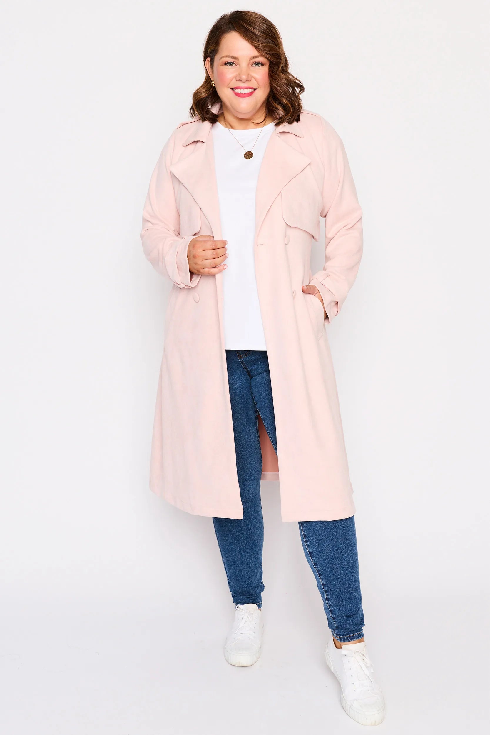 Carmen Pink Trenchcoat – Pink denim jacket