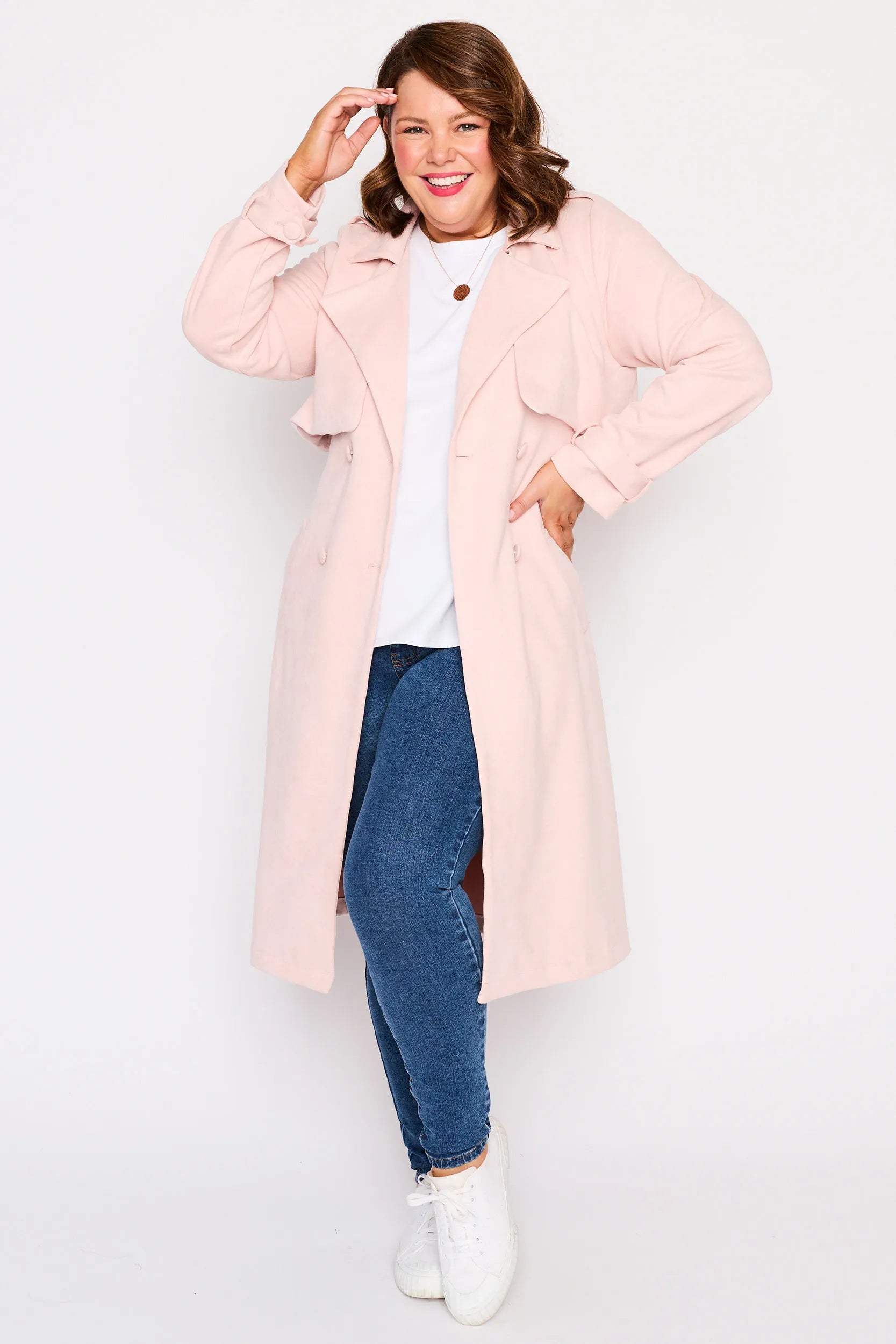 Carmen Pink Trenchcoat – Pink denim jacket