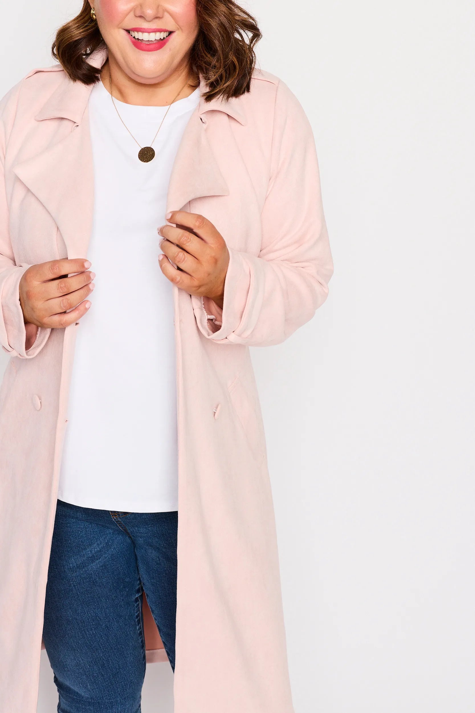 Carmen Pink Trenchcoat – Pink denim jacket