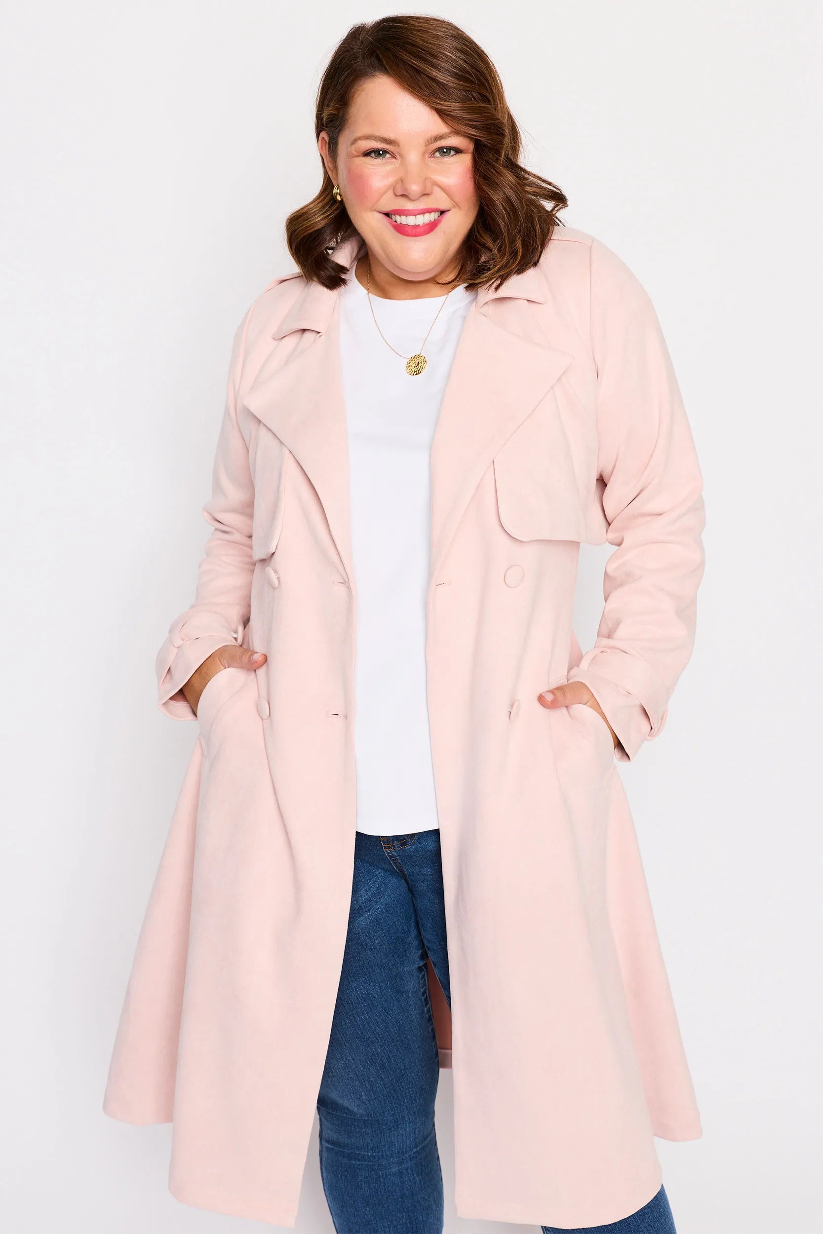Carmen Pink Trenchcoat – Pink denim jacket