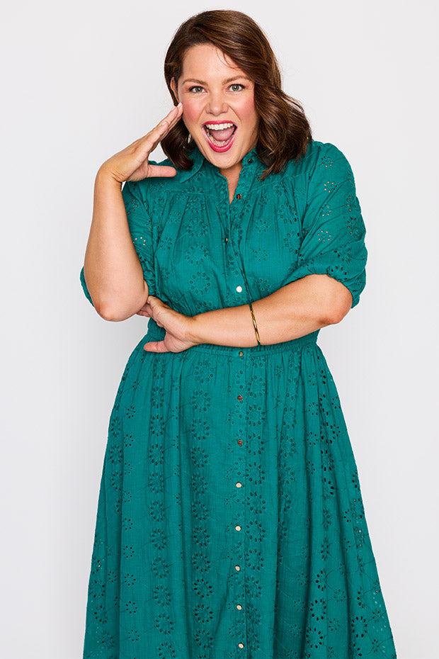 Edan Rich Teal Dress – Rich Teal midi dress