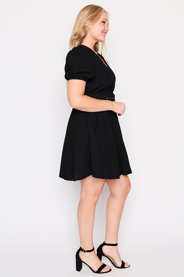 Ollie Black Dress โ Black mini dress