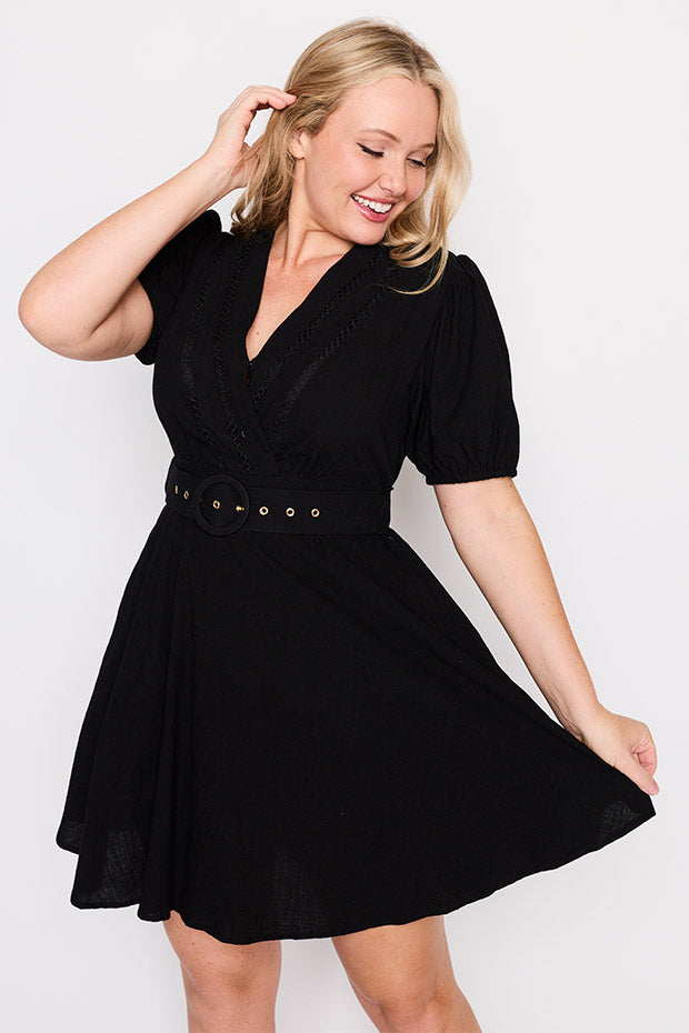 Ollie Black Dress โ Black mini dress