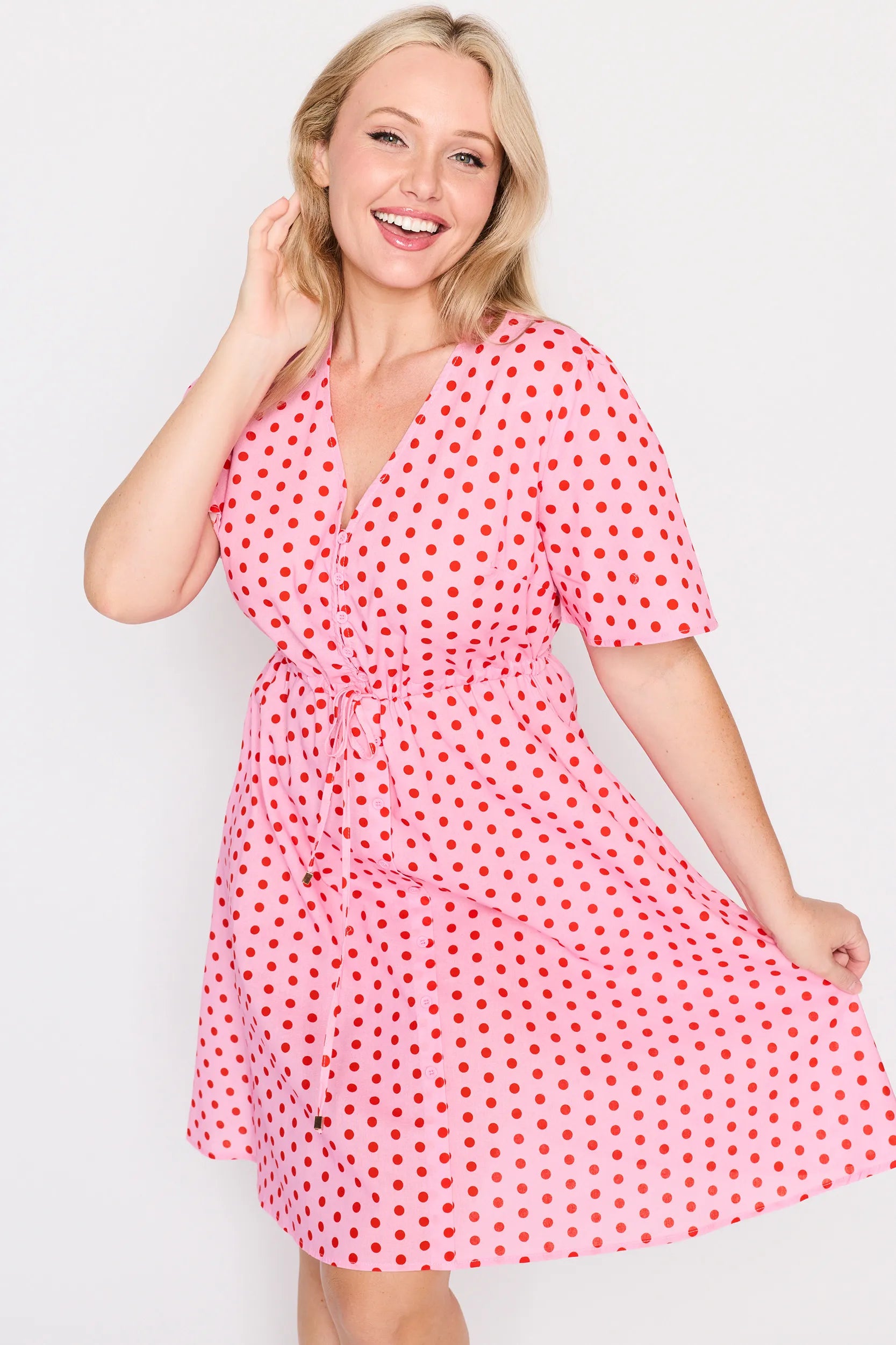 Siena Cotton Pretty In Pink Dress โ Pretty In Pink knee length dress