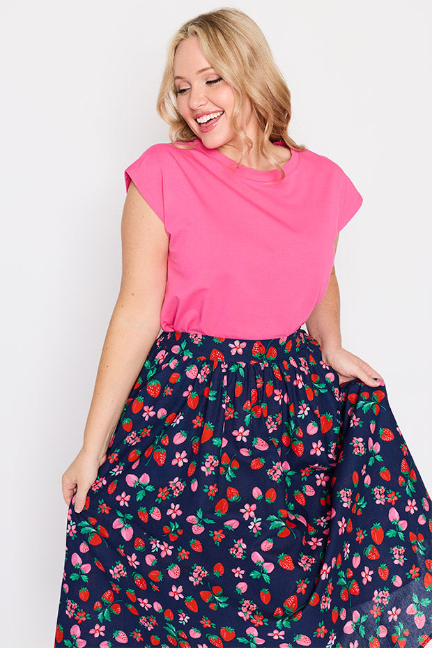 Simea Summer Berry Skirt – Summer Berry midi skirt