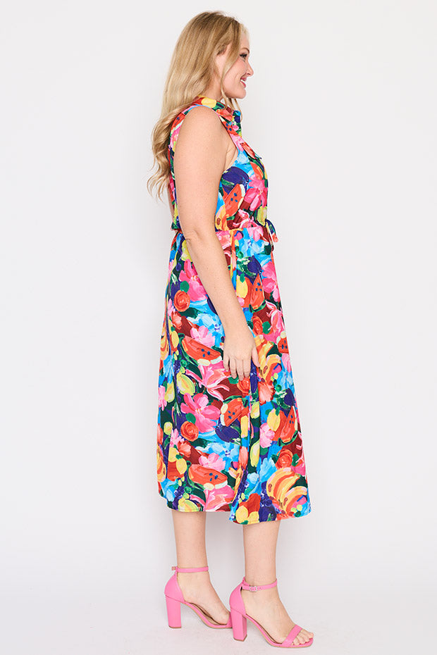 Elizabeth Summer Samba Dress โ Summer Samba knee length dress