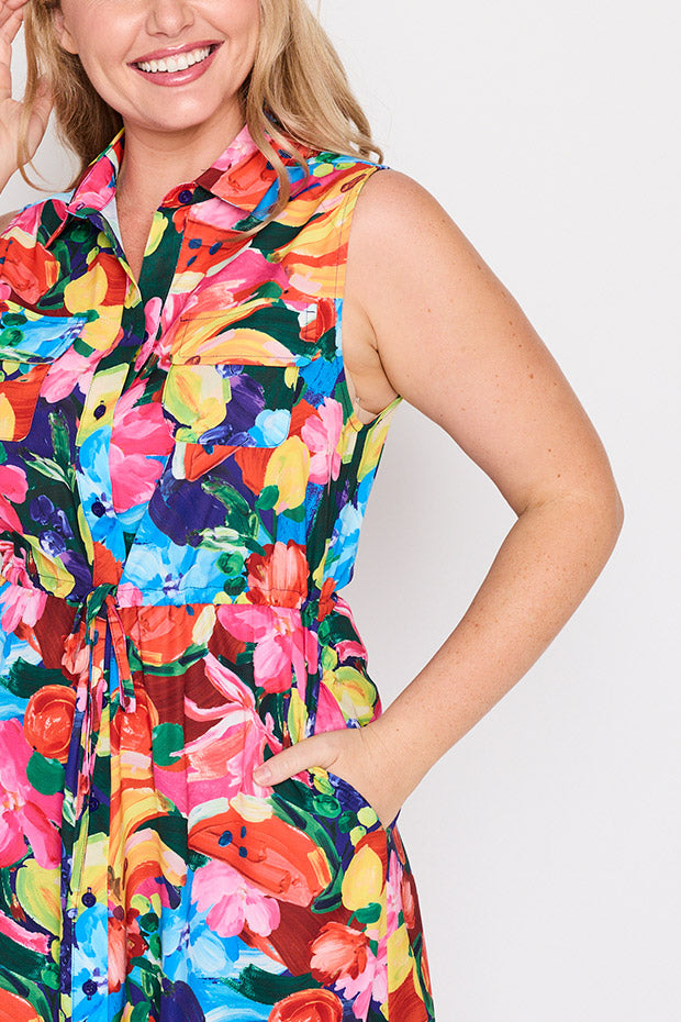 Elizabeth Summer Samba Dress โ Summer Samba knee length dress