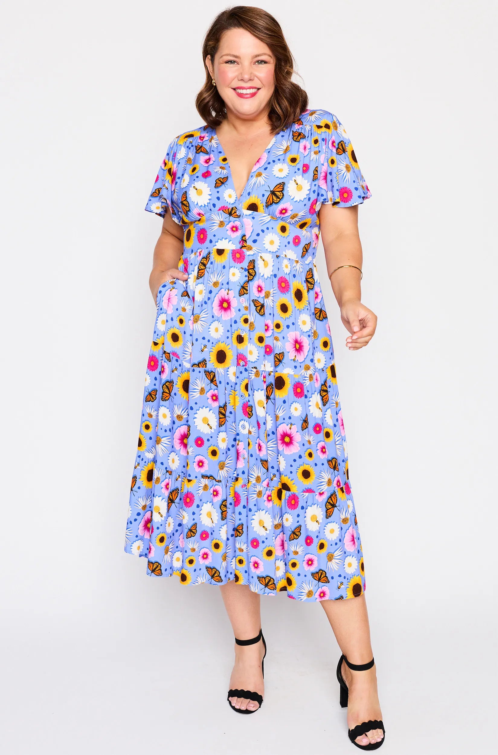 Heather Sun Blossom Dress – Sun Blossom midi dress