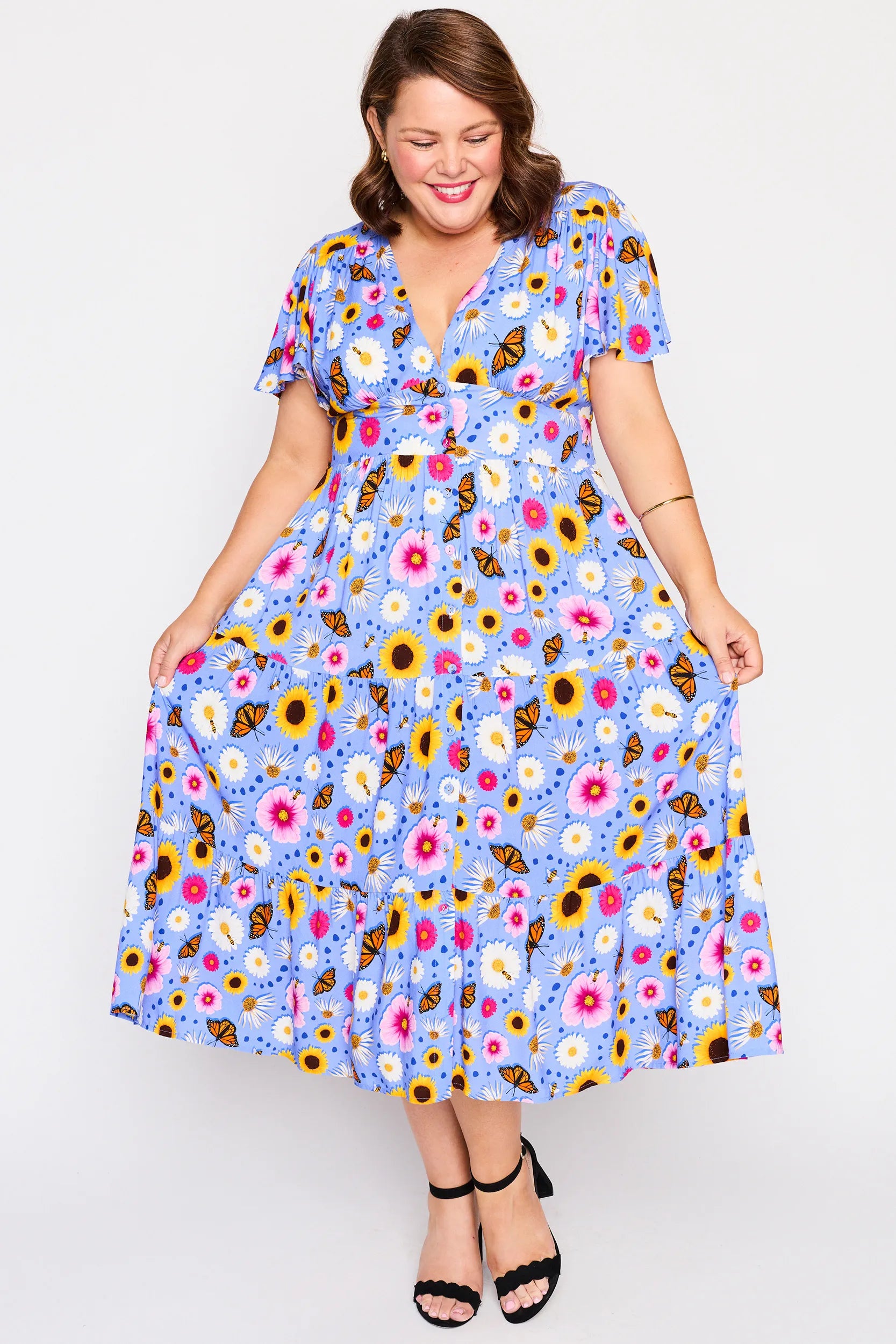 Heather Sun Blossom Dress – Sun Blossom midi dress