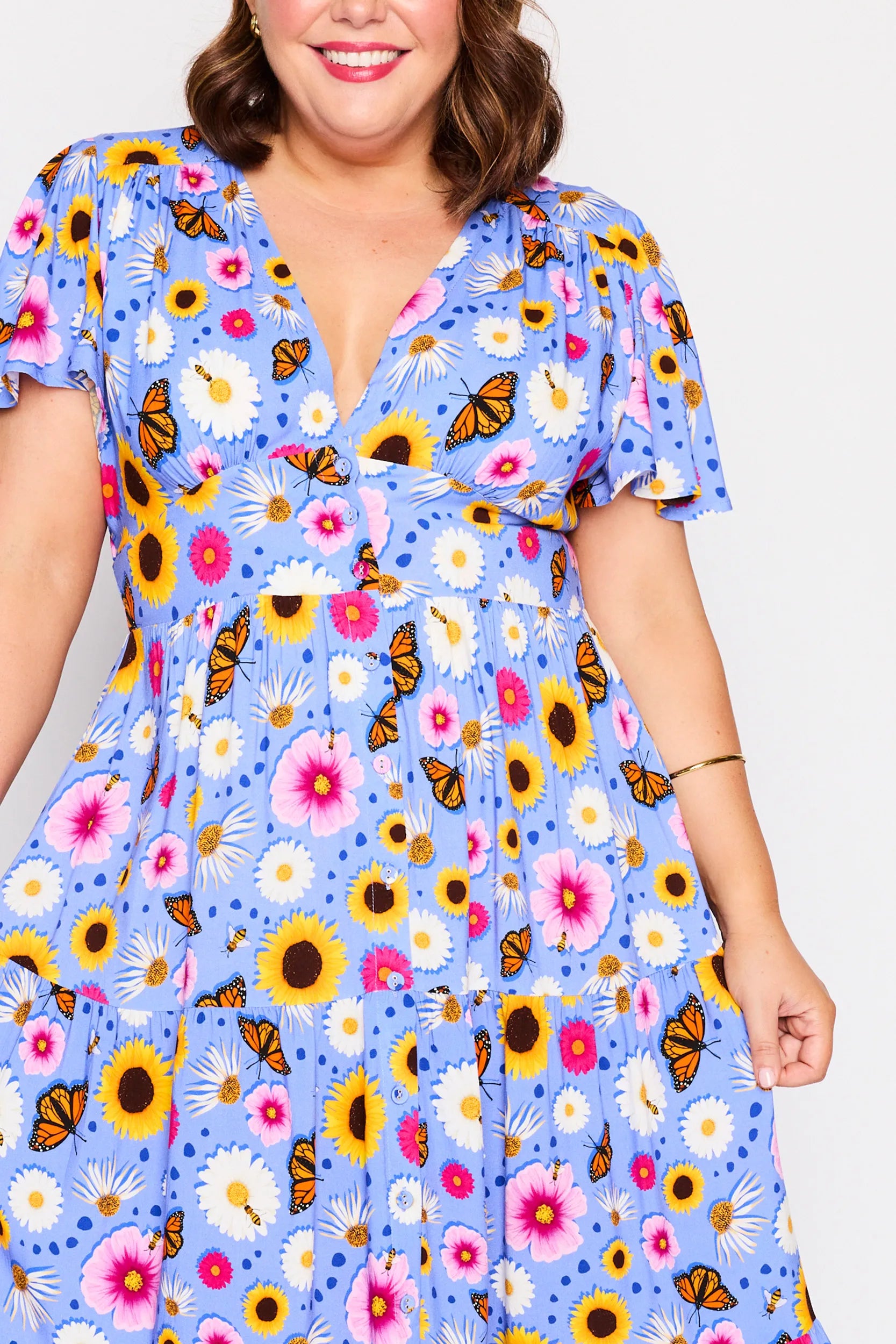 Heather Sun Blossom Dress – Sun Blossom midi dress