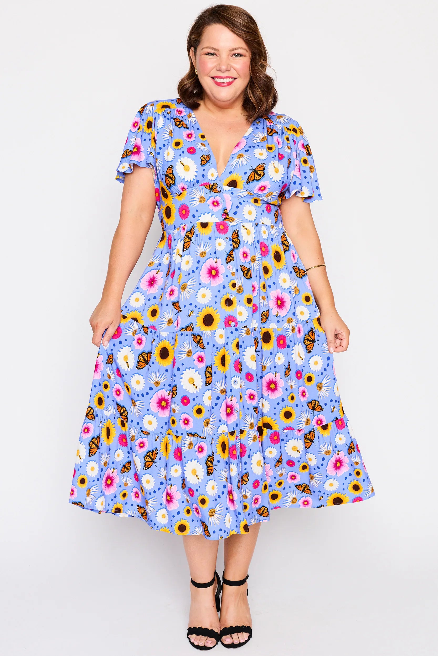 Heather Sun Blossom Dress – Sun Blossom midi dress