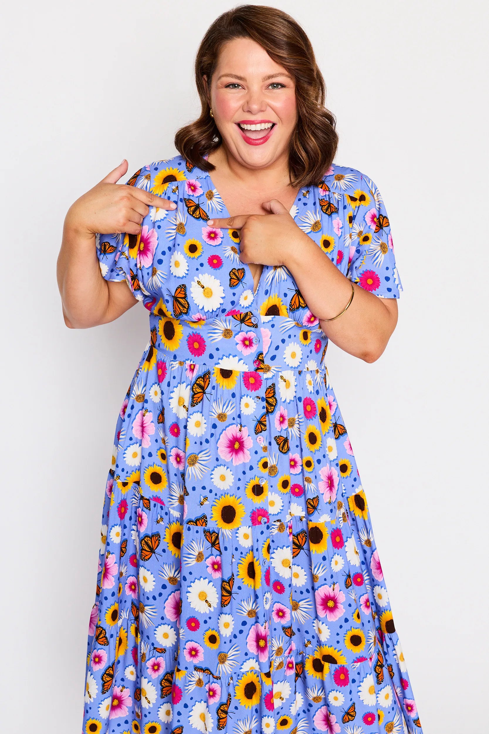 Heather Sun Blossom Dress – Sun Blossom midi dress