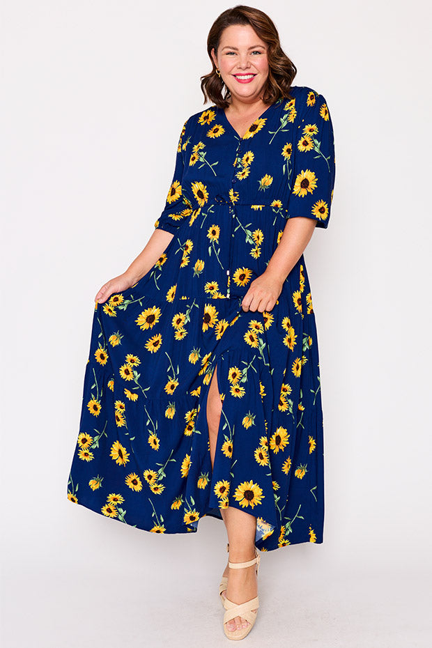 Adeline Sunflower Dress – Sunflower maxi dress