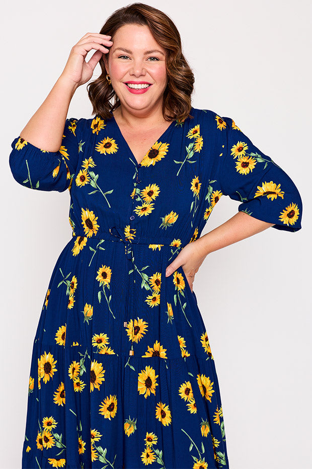 Adeline Sunflower Dress – Sunflower maxi dress