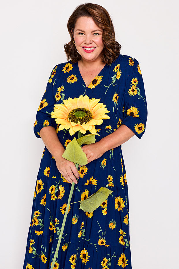 Adeline Sunflower Dress – Sunflower maxi dress