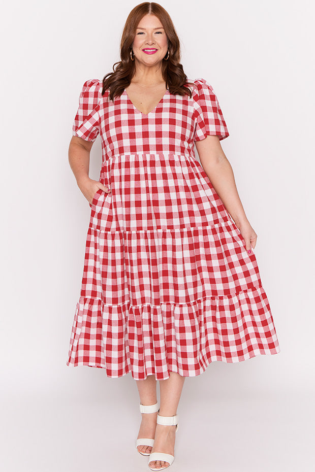 Percy Red Gingham Dress – Red Gingham mini dress