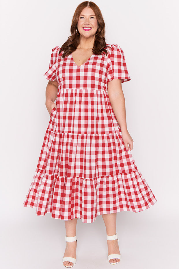 Percy Red Gingham Dress – Red Gingham mini dress