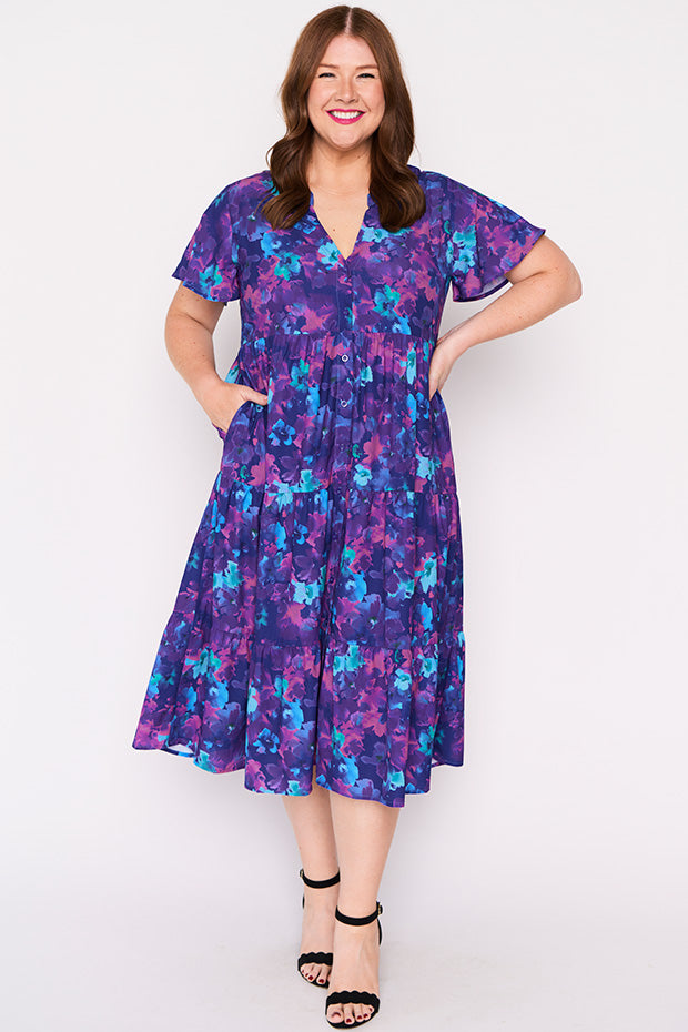 Keira Lilac Shadow Dress – Lilac Shadow midi dress