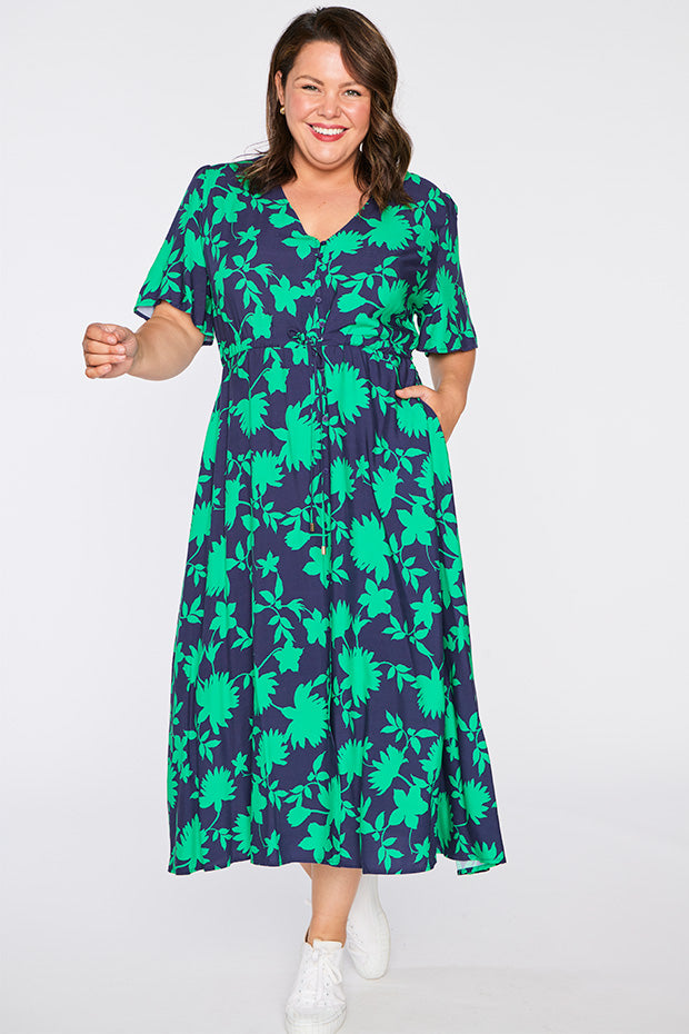 Michelle Green Ivy Dress โ Green Ivy midi dress