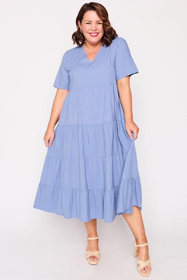Mollie Blue Dress – Blue maxi dress