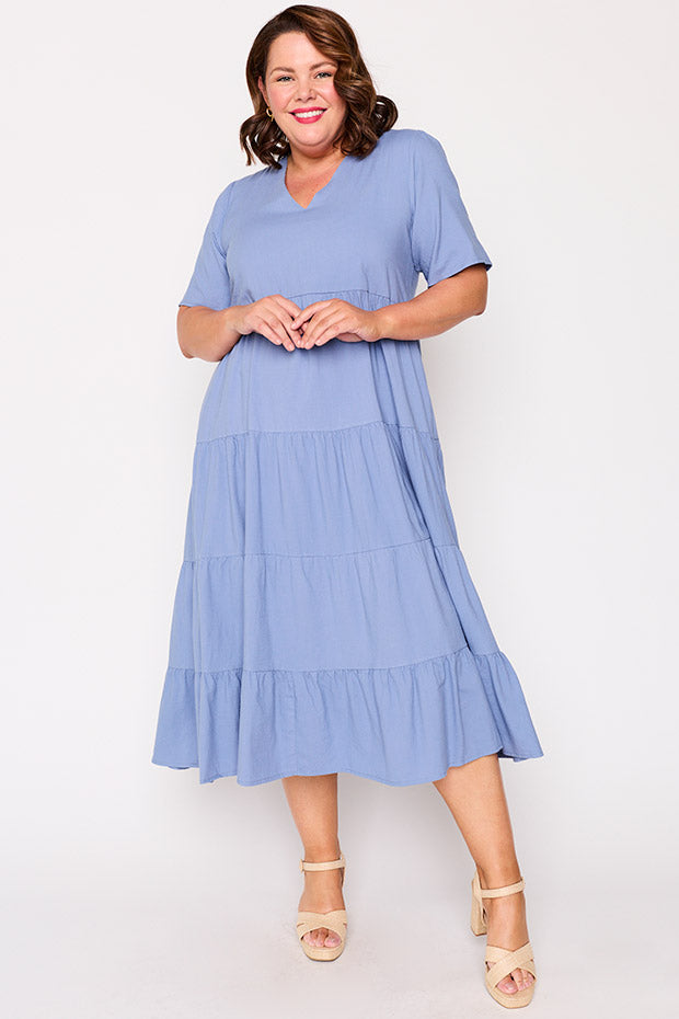 Mollie Blue Dress – Blue maxi dress
