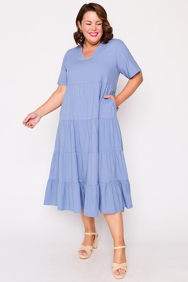 Mollie Blue Dress – Blue maxi dress