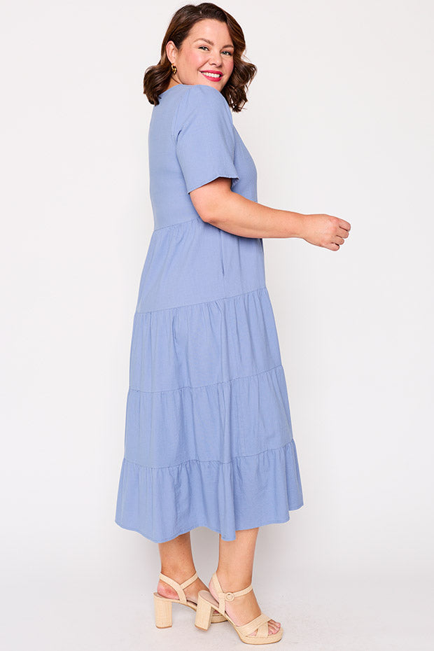 Mollie Blue Dress – Blue maxi dress