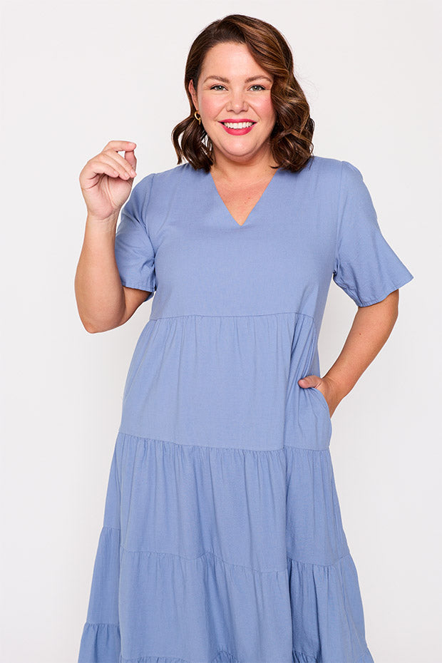 Mollie Blue Dress – Blue maxi dress