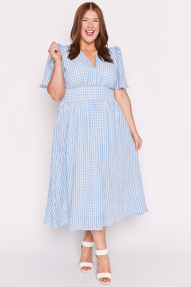 Mable Blue Dress – Blue midi dress