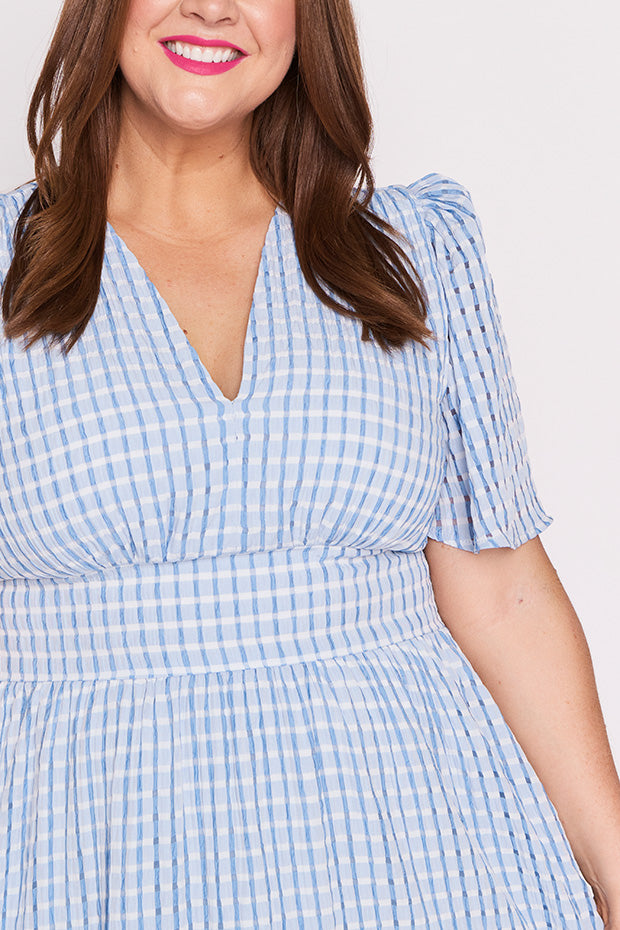 Mable Blue Dress – Blue midi dress