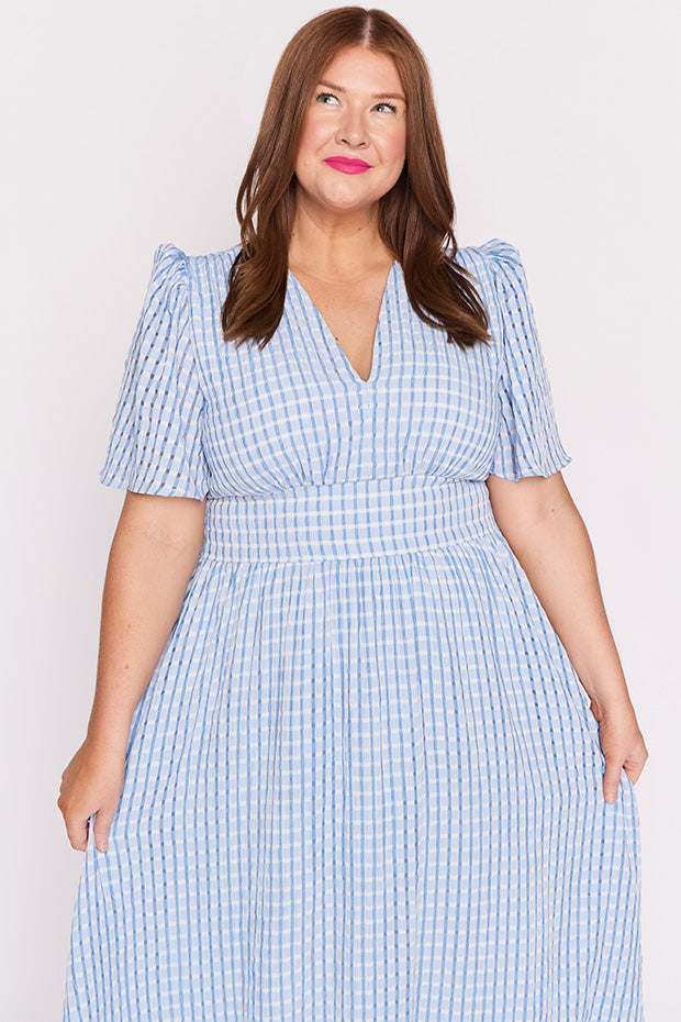 Mable Blue Dress – Blue midi dress