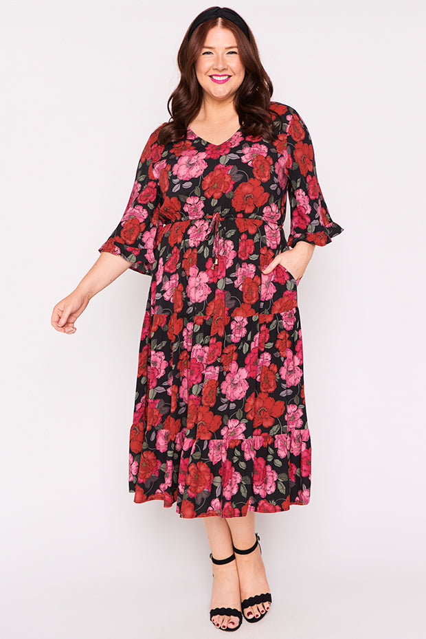 Suzanna Delicate Petal Dress – Delicate Petal midi dress