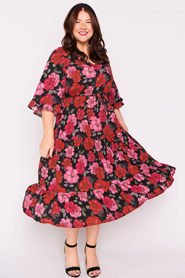 Suzanna Delicate Petal Dress – Delicate Petal midi dress