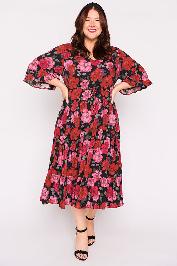 Suzanna Delicate Petal Dress – Delicate Petal midi dress