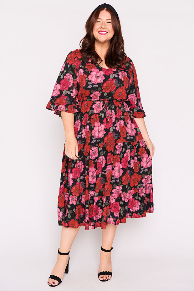 Suzanna Delicate Petal Dress – Delicate Petal midi dress