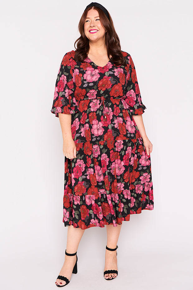 Suzanna Delicate Petal Dress – Delicate Petal midi dress