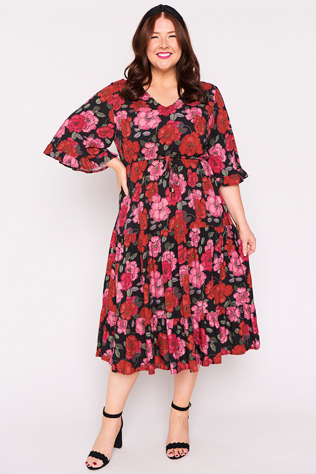 Suzanna Delicate Petal Dress – Delicate Petal midi dress