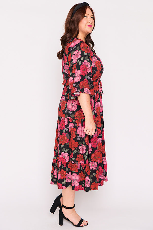 Suzanna Delicate Petal Dress – Delicate Petal midi dress