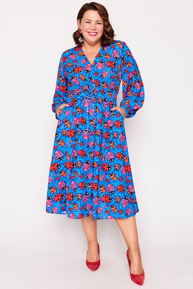Marlene Ladybug Dress – Ladybug midi dress