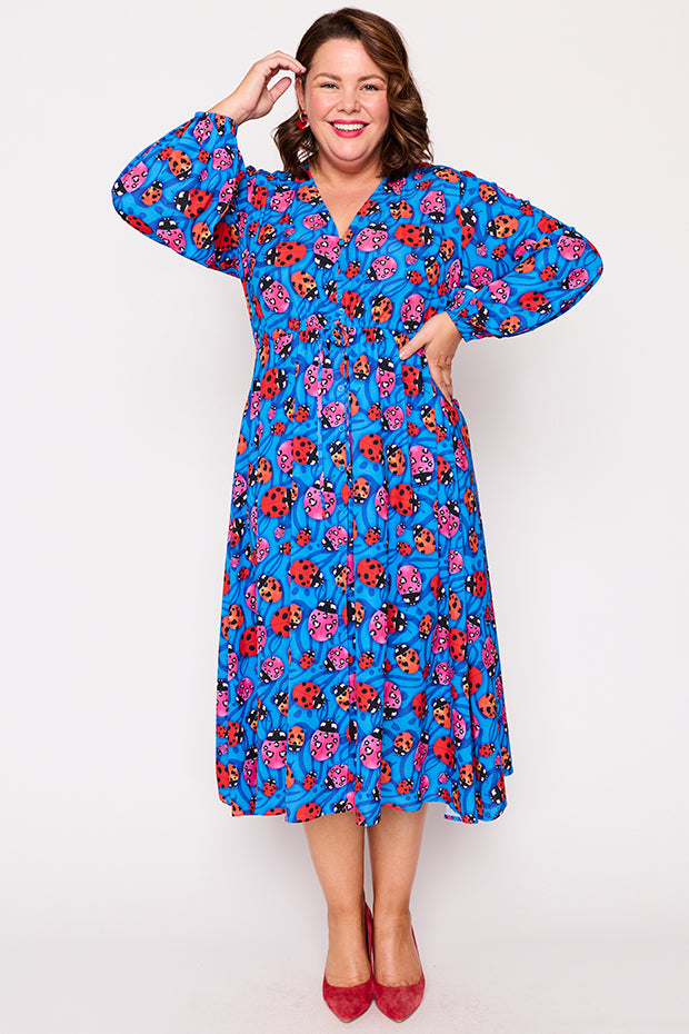 Marlene Ladybug Dress – Ladybug midi dress