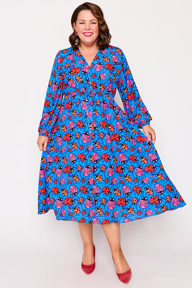 Marlene Ladybug Dress – Ladybug midi dress