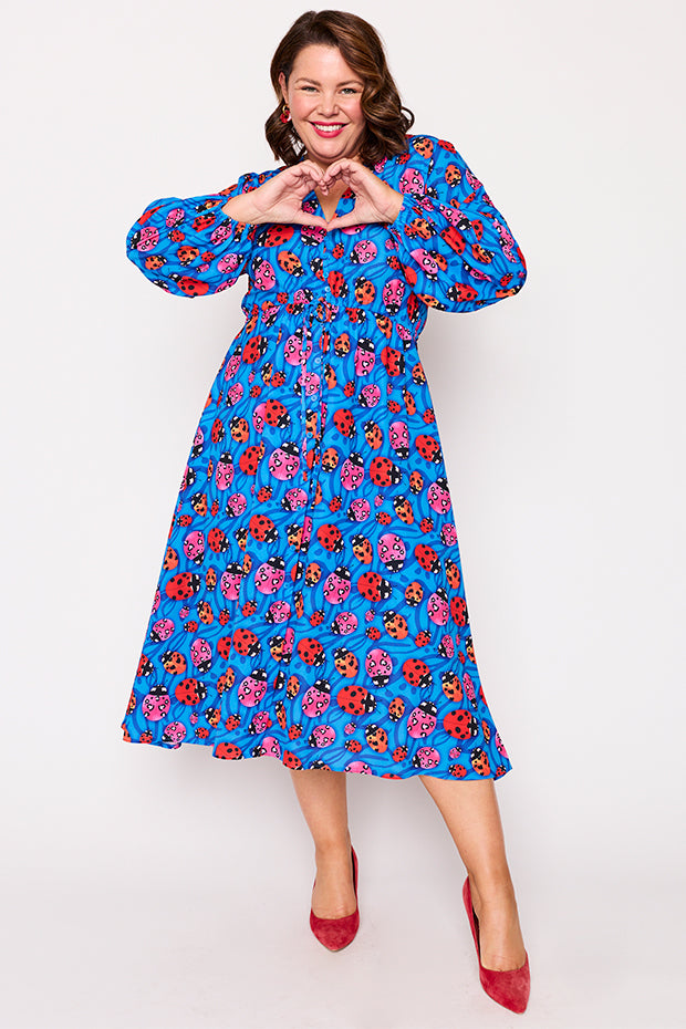 Marlene Ladybug Dress – Ladybug midi dress